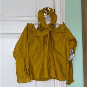 Cold Shoulder Top Mustard